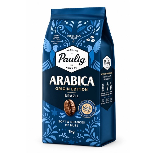 Paulig Arabica Brazil, зерно, 1000 гр